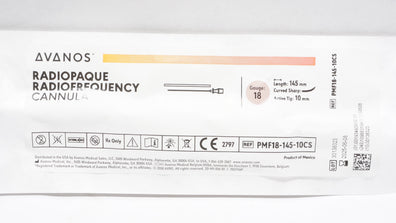 Avanos PMF18-145-10CS Radiopaque/Radiofrequency Cannula 18Ga (x)